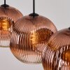 Ripoll Hängeleuchte Glas 30 cm Klar, Kupferfarben, 4-flammig