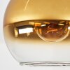 Koyoto Deckenleuchte Glas 25 cm Gold, Klar, 1-flammig
