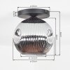 Ripoll Deckenleuchte Glas 25 cm Chrom, Klar, Rauchfarben, 1-flammig