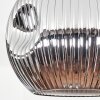 Ripoll Deckenleuchte Glas 25 cm Chrom, Klar, Rauchfarben, 1-flammig