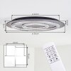 Lidor Deckenleuchte LED Anthrazit, Grau, Schwarz, 1-flammig, Fernbedienung