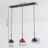 Koyoto Hängeleuchte Glas 15 cm Blau, Grün, Klar, Kupferfarben, 3-flammig