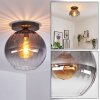 Koyoto Deckenleuchte Glas 30 cm Klar, Rauchfarben, 1-flammig