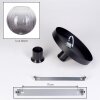 Koyoto Deckenleuchte Glas 30 cm Klar, Rauchfarben, 1-flammig