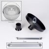 Koyoto Deckenleuchte Glas 30 cm Klar, Rauchfarben, 1-flammig
