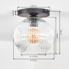 Ripoll Deckenleuchte Glas 25 cm Klar, 1-flammig