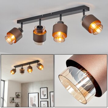 Traak Deckenleuchte Schwarz, 4-flammig