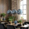 Ripoll Hängeleuchte Glas 30 cm Blau, 3-flammig