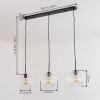 Ripoll Hängeleuchte Glas 25 cm Klar, 3-flammig