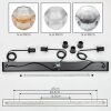 Ripoll Hängeleuchte Glas 30 cm Bernsteinfarben, Klar, Rauchfarben, 3-flammig