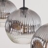 Ripoll Hängeleuchte Glas 25 cm Klar, Rauchfarben, 3-flammig