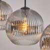 Ripoll Hängeleuchte Glas 25 cm Klar, Rauchfarben, 3-flammig