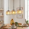 Ripoll Hängeleuchte Glas 25 cm Bernsteinfarben, Klar, 3-flammig