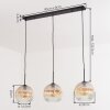 Ripoll Hängeleuchte Glas 25 cm Bernsteinfarben, Klar, 3-flammig