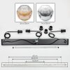 Ripoll Hängeleuchte Glas 30 cm Bernsteinfarben, Klar, Rauchfarben, 3-flammig