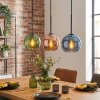 Koyoto Hängeleuchte Glas 15 cm Blau, Grün, Kupferfarben, 3-flammig