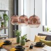 Ripoll Hängeleuchte Glas 30 cm Klar, Kupferfarben, 3-flammig