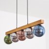 Gastor Hängeleuchte Glas 15 cm Naturfarben, Schwarz, 5-flammig