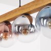 Gastor Hängeleuchte Glas 15 cm Naturfarben, Schwarz, 5-flammig