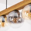 Gastor Hängeleuchte Glas 15 cm Naturfarben, Schwarz, 5-flammig