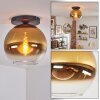 Koyoto Deckenleuchte Glas 30 cm Gold, Klar, 1-flammig