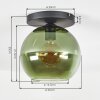 Koyoto Deckenleuchte Glas 25 cm Grün, 1-flammig