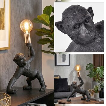 Kemor Tischleuchte Gold, Schwarz, 1-flammig