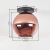 Koyoto Deckenleuchte Glas 30 cm Kupferfarben, 1-flammig