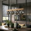 Gastor Hängeleuchte Glas 15 cm Naturfarben, Schwarz, 4-flammig