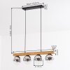 Gastor Hängeleuchte Glas 15 cm Naturfarben, Schwarz, 4-flammig