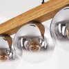 Gastor Hängeleuchte Glas 15 cm Naturfarben, Schwarz, 4-flammig