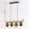 Gastor Hängeleuchte Glas 15 cm Naturfarben, Schwarz, 4-flammig