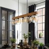 Gastor Hängeleuchte Glas 15 cm Naturfarben, Schwarz, 5-flammig