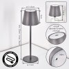 Salgadinho Tischleuchte 2-er Set LED Grau, 1-flammig