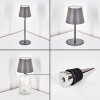 Salgadinho Tischleuchte 2-er Set LED Grau, 1-flammig