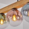 Gastor Hängeleuchte Glas 15 cm Naturfarben, Schwarz, 4-flammig