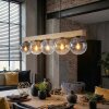 Gastor Hängeleuchte Glas 15 cm Naturfarben, Schwarz, 5-flammig