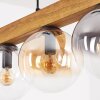 Gastor Hängeleuchte Glas 15 cm Naturfarben, Schwarz, 5-flammig