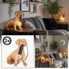 Hunde Lampe Jomil Tischleuchte 2-er Set Gold, Schwarz, 1-flammig