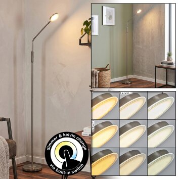 Kavin Stehleuchte LED Nickel-Matt, 1-flammig