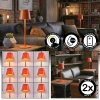 Salgadinho Tischleuchte 2-er Set LED Rot, 1-flammig