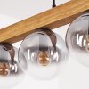 Gastor Hängeleuchte Glas 15 cm Naturfarben, Schwarz, 4-flammig