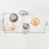 Koyoto Deckenleuchte Glas 15 cm Sandfarben, 6-flammig