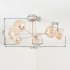 Koyoto Deckenleuchte Glas 15 cm Sandfarben, 6-flammig