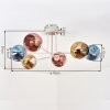Ripoll Deckenleuchte Glas 15 cm Sandfarben, 6-flammig