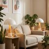 Pilz Look Forgek Tischleuchte 2-er Set Holzoptik, Sandfarben, 1-flammig