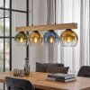 Koyoto Hängeleuchte Glas 15 cm Naturfarben, Schwarz, 4-flammig