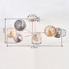 Ripoll Deckenleuchte Glas 15 cm Sandfarben, 6-flammig