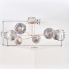 Ripoll Deckenleuchte Glas 15 cm Sandfarben, 6-flammig
