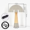 Forgek Tischleuchte 2-er Set Grau, Holzoptik, 1-flammig